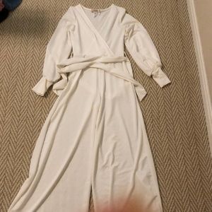 White long sleeve jumpsuit